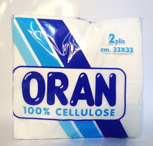 ORAN BLANC 2PLI MOUCHOIR DE TABLE