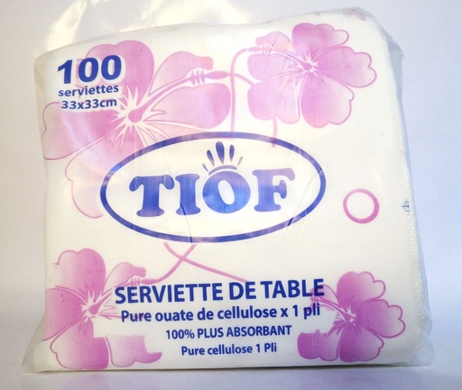 TIOF SERVIETTE DE TABLE 1PLI